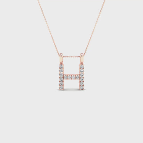 "H" Initial Lab Grown Fashion Pendant