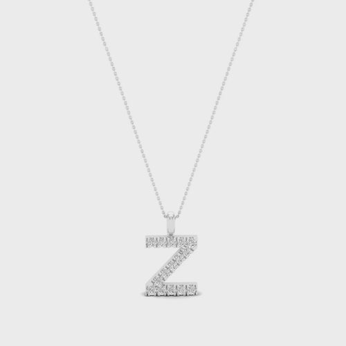 "Z" Initial Lab Grown Fashion Pendant