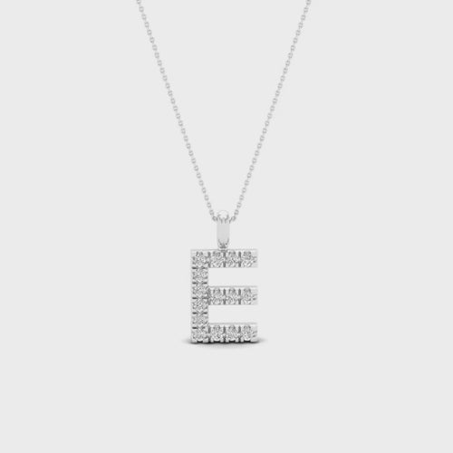 "E" Initial Lab Grown Fashion Pendant