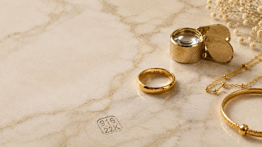 Gold jewellery purity guide feature.