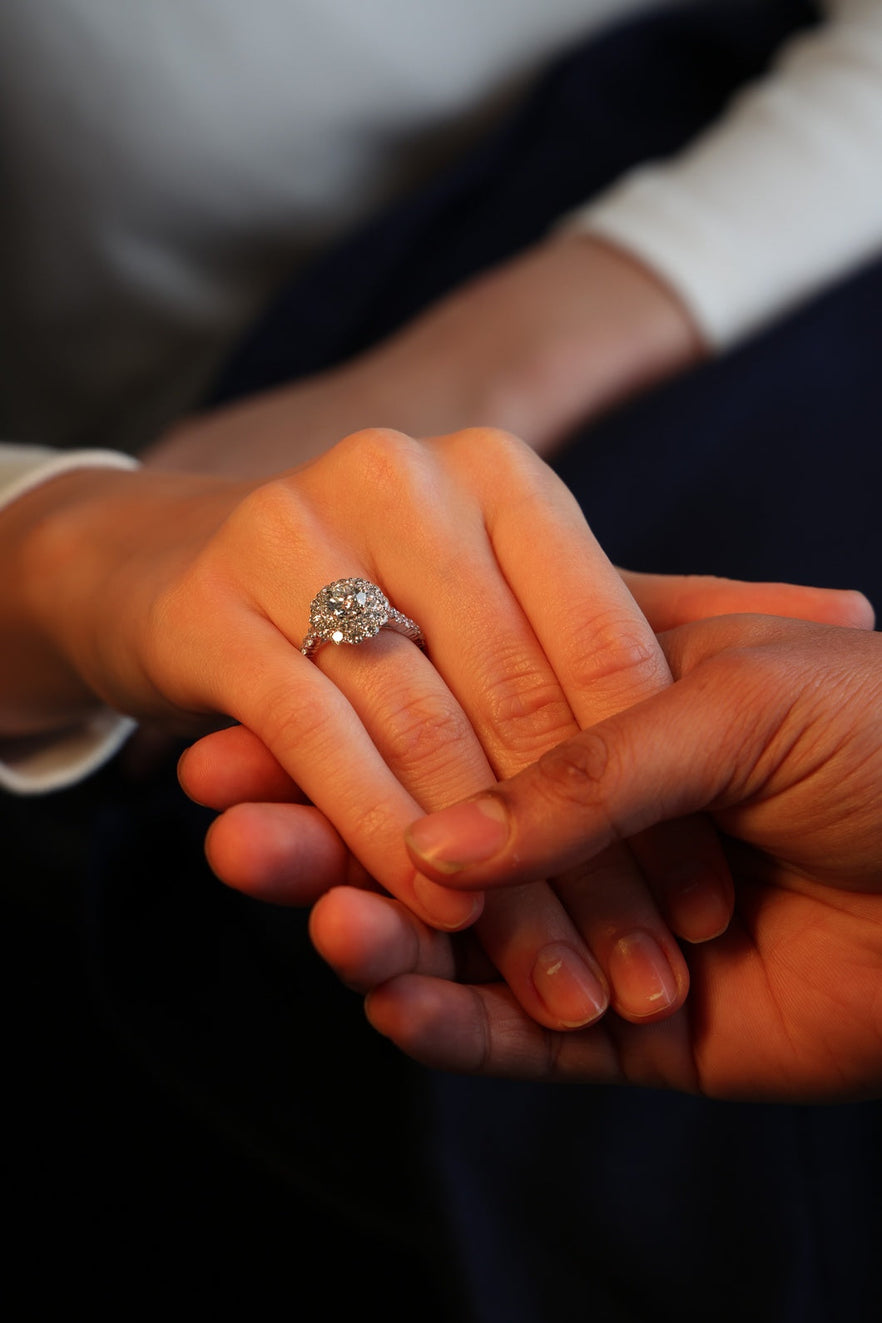 Lab grown diamond anniversary bands for couples