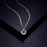 Puffy Heart Plain Silver Ear Stud