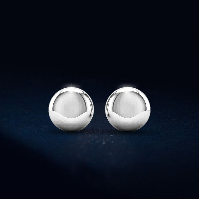 Moon Small Chunky Silver Earring