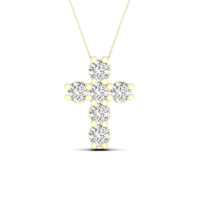 1 Ctw Teensy Cross Fashion Pendant