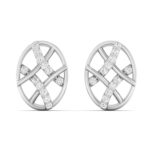 0.10Ct Lab Grown Diamond Oval Stud Earrings 9k Solid Gold