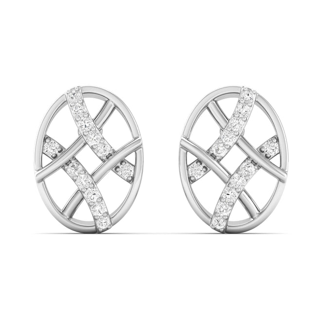 0.10Ct Lab Grown Diamond Oval Stud Earrings 9k Solid Gold
