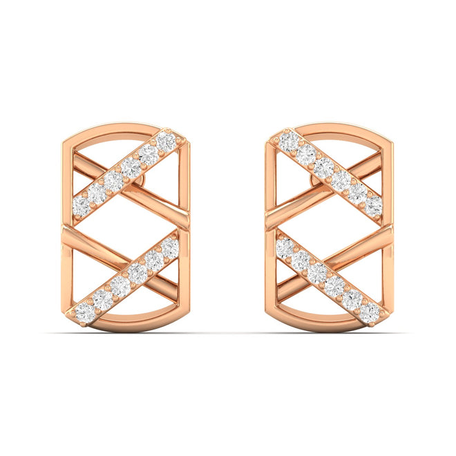 Lab Grown Diamond Stud Earrings 9k Solid Gold