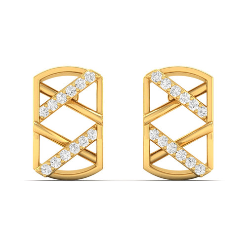 Lab Grown Diamond Stud Earrings 9k Solid Gold