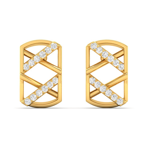 Lab Grown Diamond Stud Earrings 9k Solid Gold