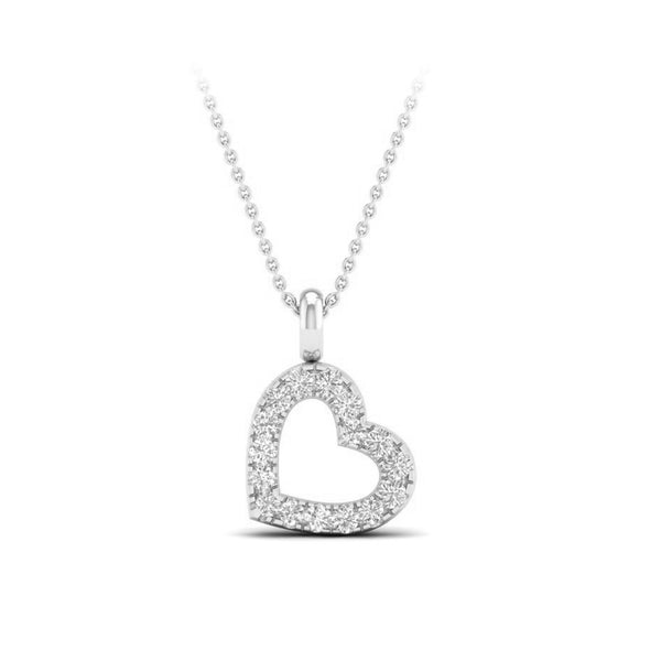 0.065 Ctw Minimalist Heart Fashion Pendant