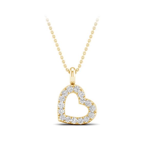 0.065 Ctw Minimalist Heart Fashion Pendant