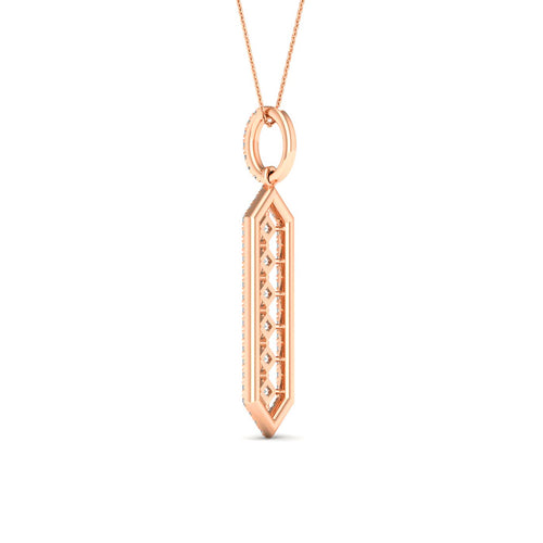 1/2 Ctw Geometric Floating Princess Fashion Pendant