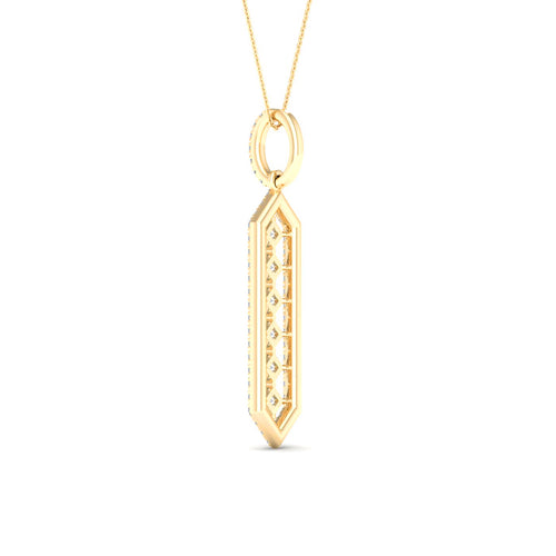 1/2 Ctw Geometric Floating Princess Fashion Pendant