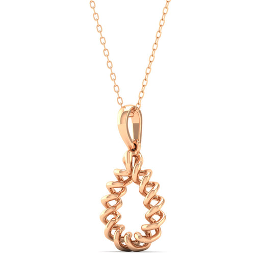 9k Solid Gold Pear Drop Fashion Pendant