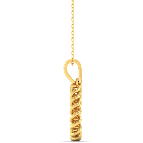 9k Solid Gold Pear Drop Fashion Pendant