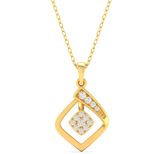 0.10Ct Round Diamond Pendant 9k Solid Gold