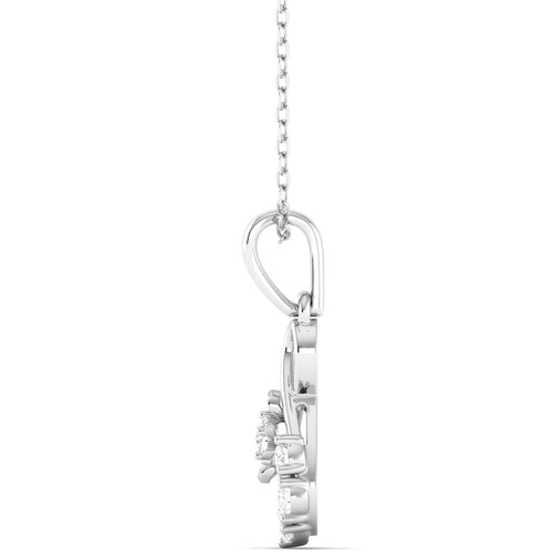 Round Cut Lab Grown Diamond Infinity Twisted Pendant 9k Solid Gold
