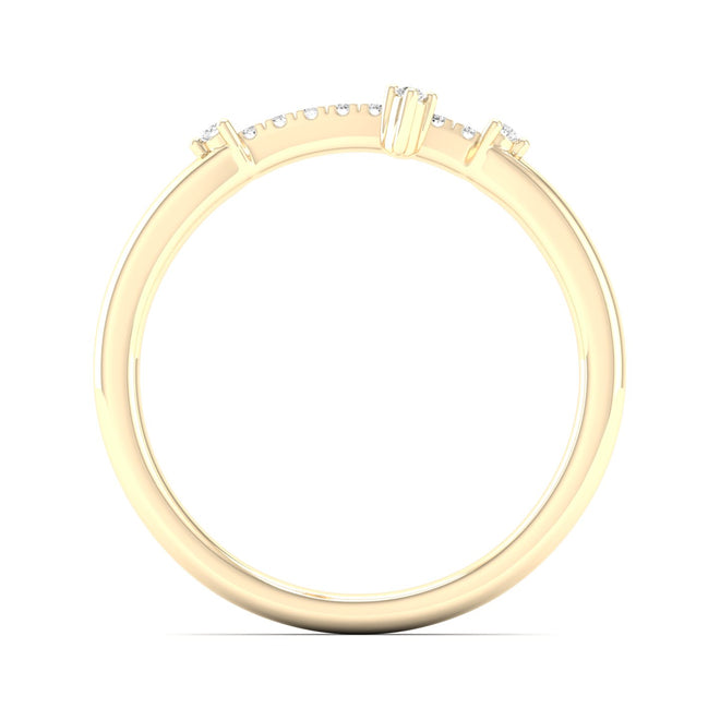 1/10 Ctw Minimalist Cross Fashion Ring