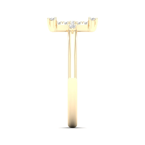 1/10 Ctw Minimalist Cross Fashion Ring