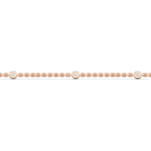 1/6 Ctw 5 Stone Station Fashion Bracelet