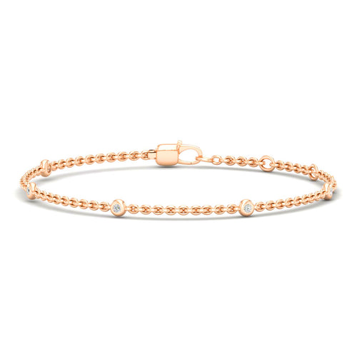 1/6 Ctw 5 Stone Station Fashion Bracelet