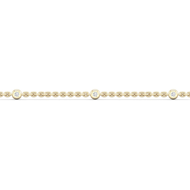 1/6 Ctw 5 Stone Station Fashion Bracelet