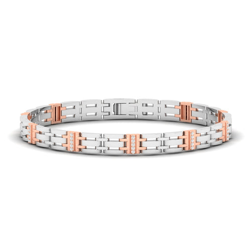 Riaan - 1/4 Ctw. Platinum Gold Men's Bracelet