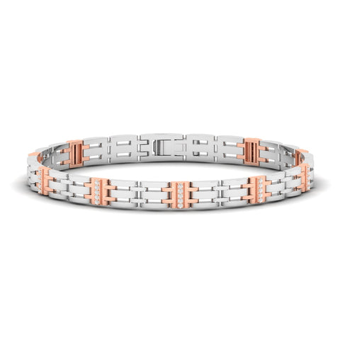Riaan - 1/4 Ctw. Platinum Gold Men's Bracelet