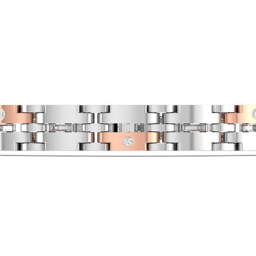 Aahan - 1/5 Ctw. Platinum Gold Men's Bracelet