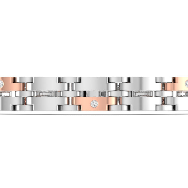 Aahan - 1/5 Ctw. Platinum Gold Men's Bracelet