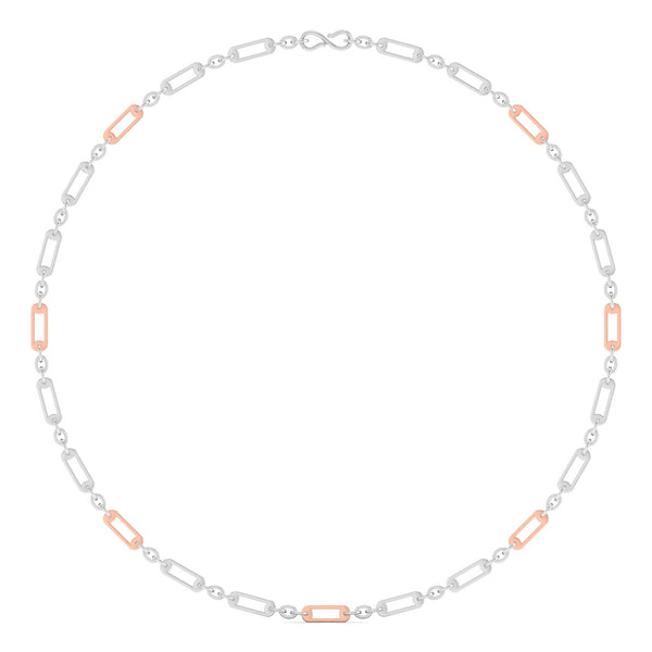 Ehan-Plain Platinum Gold Link Men's Chain