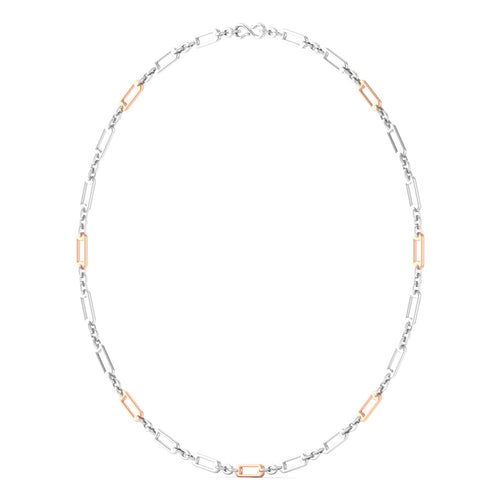 Ehan-Plain Platinum Gold Link Men's Chain