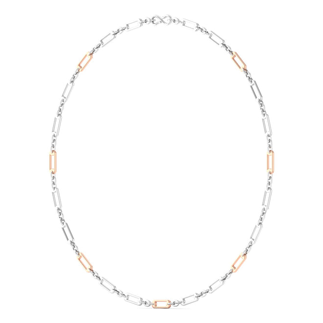 Ehan-Plain Platinum Gold Link Men's Chain