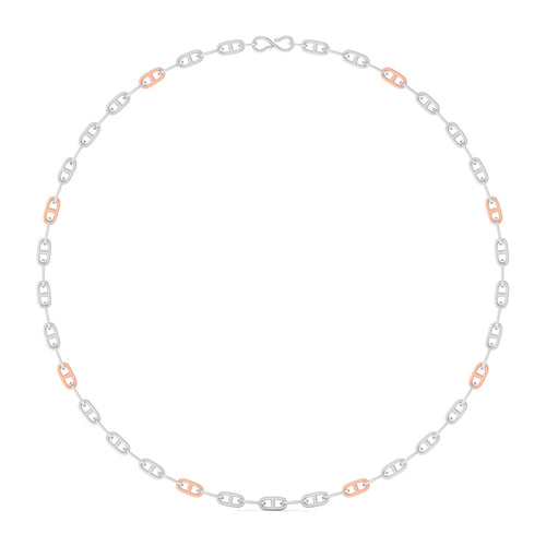 Ivaan - Plain Platinum Gold Tab Men's Chain
