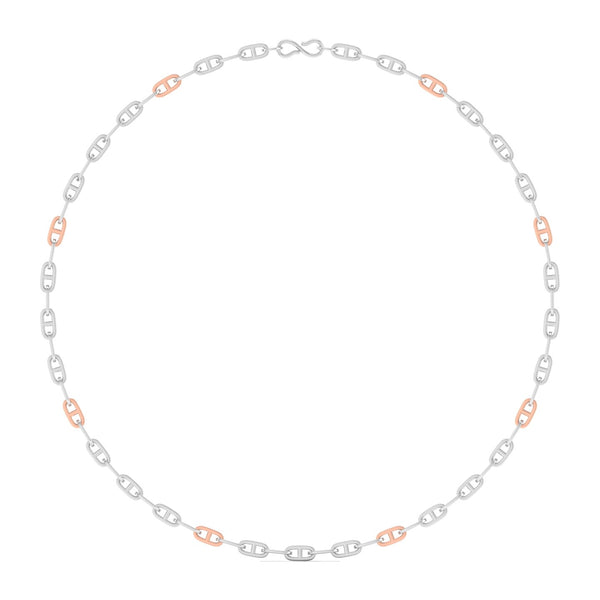 Ivaan - Plain Platinum Gold Tab Men's Chain