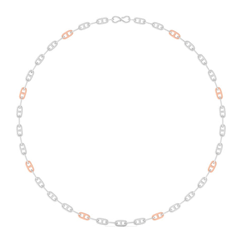 Ivaan - Plain Platinum Gold Tab Men's Chain