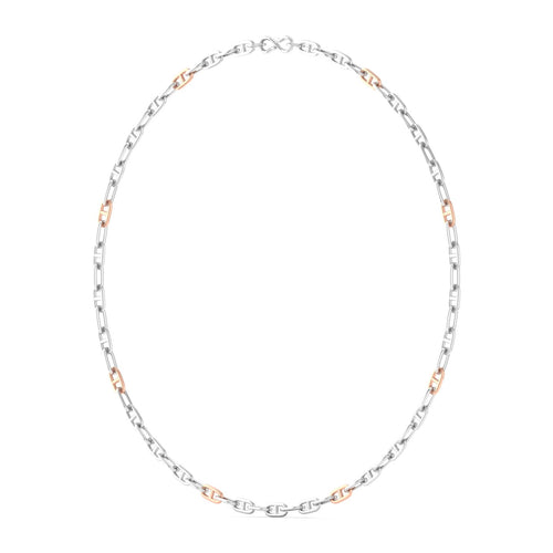 Ivaan - Plain Platinum Gold Tab Men's Chain
