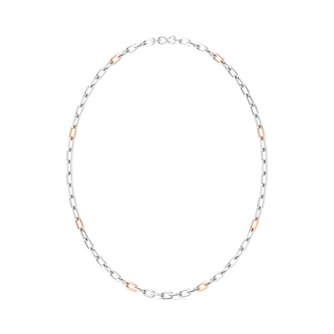 Zavian - Plain Platinum Gold Link Men's Chain