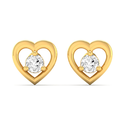 Lab Grown Diamond Stud Earrings 9k Solid Gold