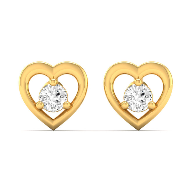 Lab Grown Diamond Stud Earrings 9k Solid Gold