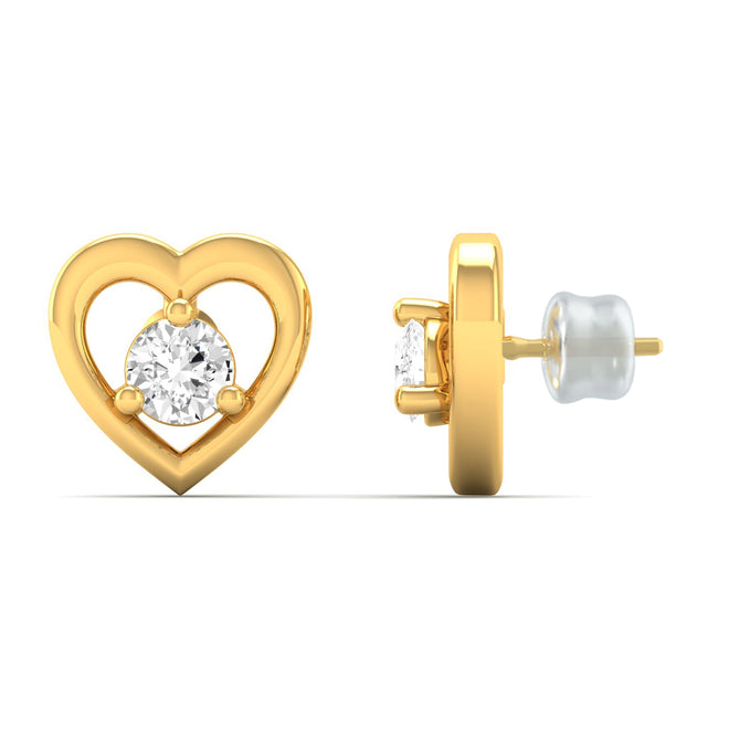Lab Grown Diamond Stud Earrings 9k Solid Gold