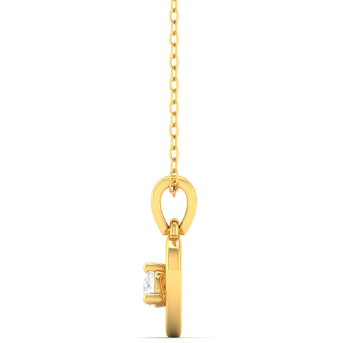 0.09Ct Round Diamond Heart Pendant 9k Solid Gold