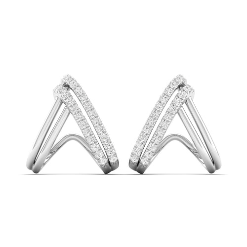0.33Ct Diamond Fashion Stud Earrings 9k Solid Gold