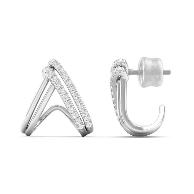 0.33Ct Diamond Fashion Stud Earrings 9k Solid Gold
