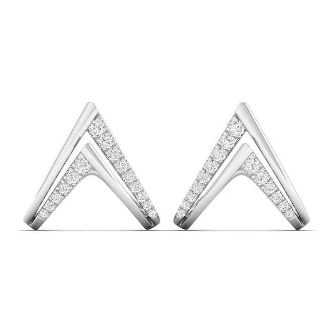 0.36 Ct Diamond Fashion Stud Earrings 9k Solid Gold