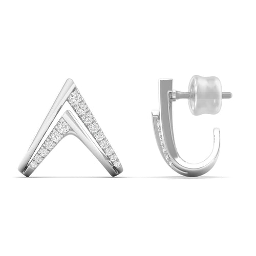 0.36 Ct Diamond Fashion Stud Earrings 9k Solid Gold
