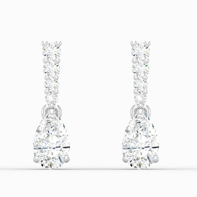 2 1/3 ctw Pear Drop Fashion Earring