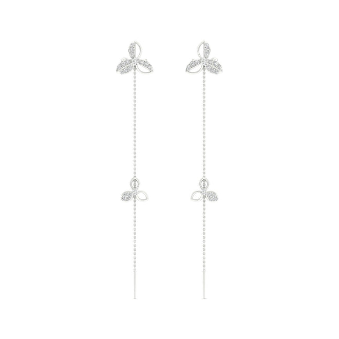 3/8 Ctw Iris Threader Fashion Earrings