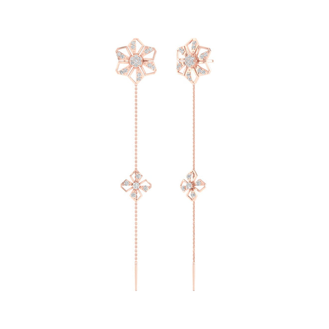 1/2 Ctw Sunshine Threader Fashion Earrings