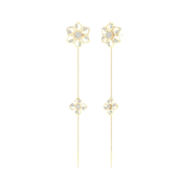 1/2 Ctw Sunshine Threader Fashion Earrings